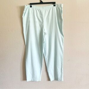 Blair woman’s tummy panel pull on pant size 20 cotton blue gauzy cotton comfort